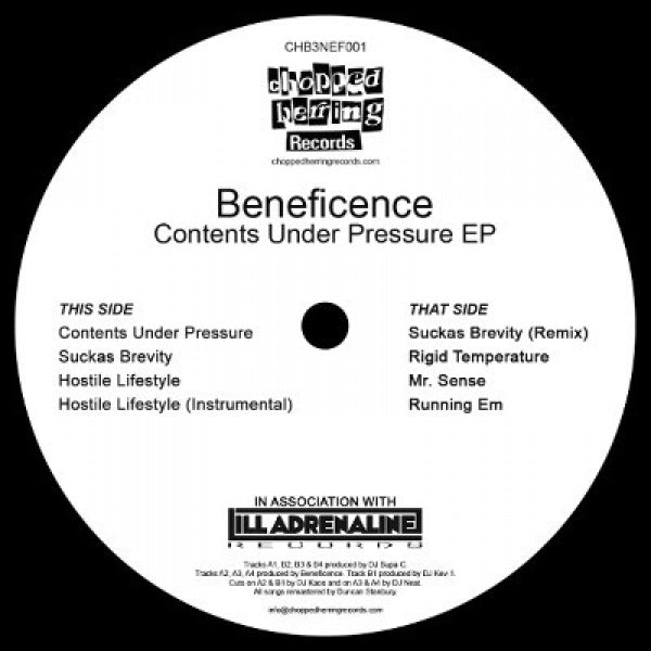 Beneficence - Contents Under Pressure EP [Vinyl Record / 12"]-Chopped Herring Records-Dig Around Records