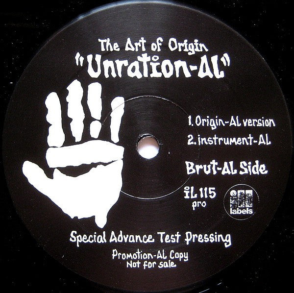Art Of Origin(Chino XL & Kerri Chandler) - Unration-AL [Vinyl Record / 12"]