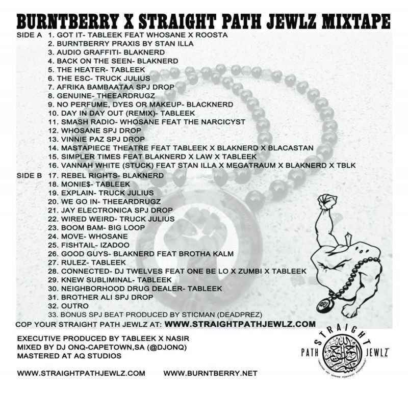BURNTBERRY X STRAIGHT - PATH JEWLZ MIXTAPE [Cassette Tape / Mixtape]-BURNTBERRY MUSIC-Dig Around Records