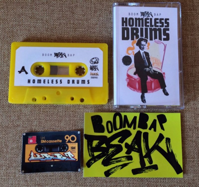 Boom Bap Beak - Homeless Drums [Cassette Tape + Sticker]-Unknown Boom Bap Project-Dig Around Records