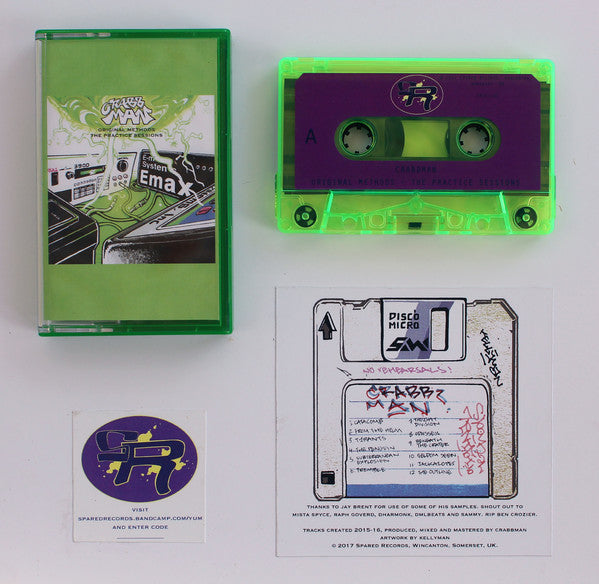 CrabbMan - Original Methods - The Practice Sessions [Cassette Tape + Sticker]-SPARED RECORDS-Dig Around Records