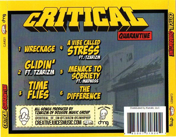 Critical - Quarantine [CD]-Creative Juices Music-Dig Around Records