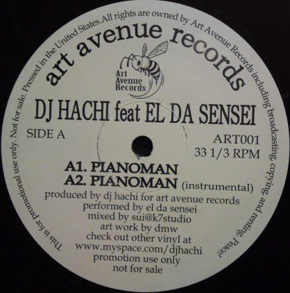 DJ Hachi feat El Da Sensei - Pianoman / Cause It Up [Vinyl Record / 12"]