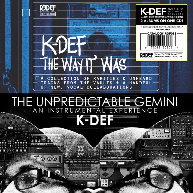 K-Def - The Way It Was / The Unpredictable Gemini 【CD】-REDEFINITION RECORDS (REDEF RECORDS)-Dig Around Records