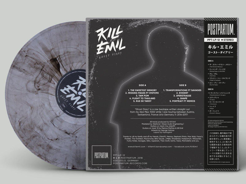 Kill Emil - Ghost Diary [Marble] [Vinyl Record / LP + Download Code + Sticker]-POSTPARTUM. RECORDS-Dig Around Records