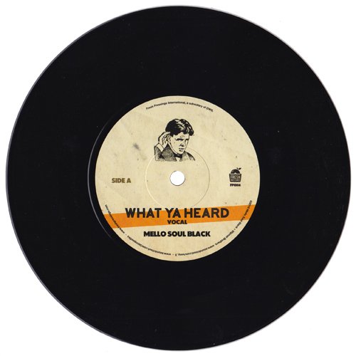 MelloSoulBlack & The Jazz Spastiks - What Ya Heard [Black] [Vinyl Record / 7"]-Fresh Pressings-Dig Around Records