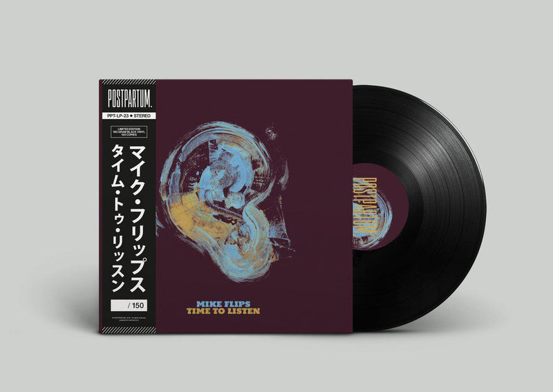 Mike Flips - Time To Listen [Black] [Vinyl Record / LP + Download Code + Sticker + Obi Strip]-POSTPARTUM. RECORDS-Dig Around Records