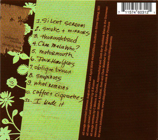 Oblique Brown - Oblique Brown [CD]