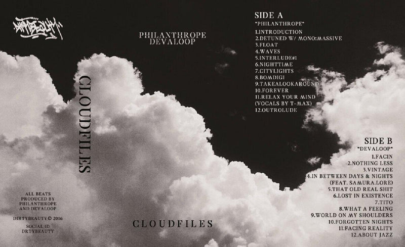 Philanthrope & Devaloop - Cloudfiles [Cassette Tape]-Dirty Beauty-Dig Around Records