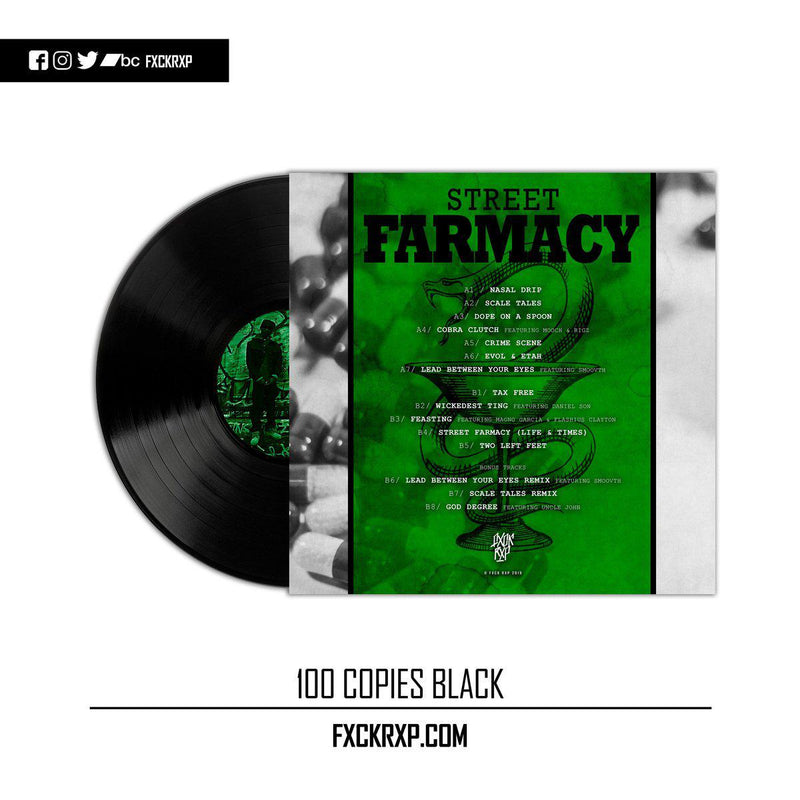 ROME STREETZ & FARMA BEATS - Street Farmacy [Black] [Vinyl Record / LP]-FXCK RXP-Dig Around Records