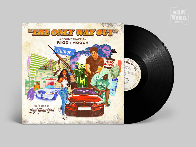 Rigz & Mooch - The Only Way Out (Composed by Big Ghost LTD) [Black Edition] [Vinyl Record / LP]-de Rap Winkel Records-Dig Around Records
