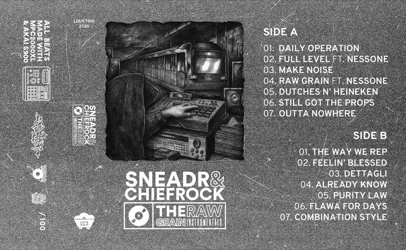 Sneadr & Chief Rock - the raw grain lp [Cassette Tape]