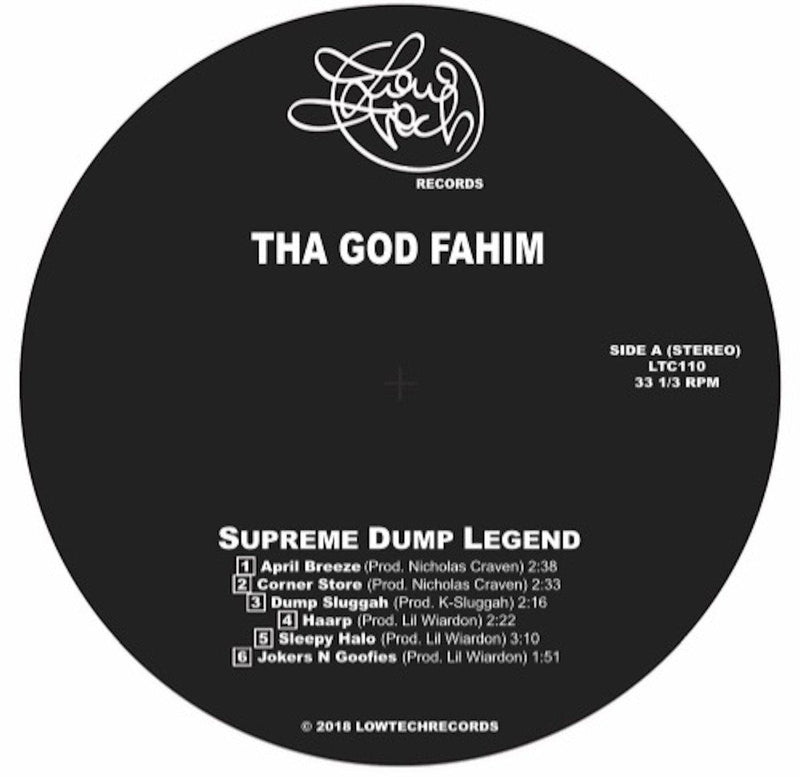 Tha God Fahim - Supreme Dump Legend [Vinyl Record / LP]-Lowtechrecords-Dig Around Records