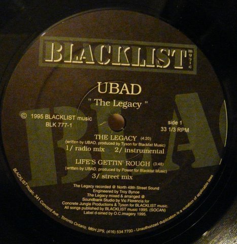 UBAD - The Legacy  [Vinyl Record / 12"]