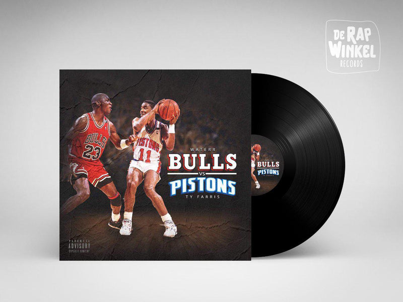 Waterr & Ty Farris - Bulls vs Pistons [Black] [Vinyl Record / LP]-de Rap Winkel Records-Dig Around Records